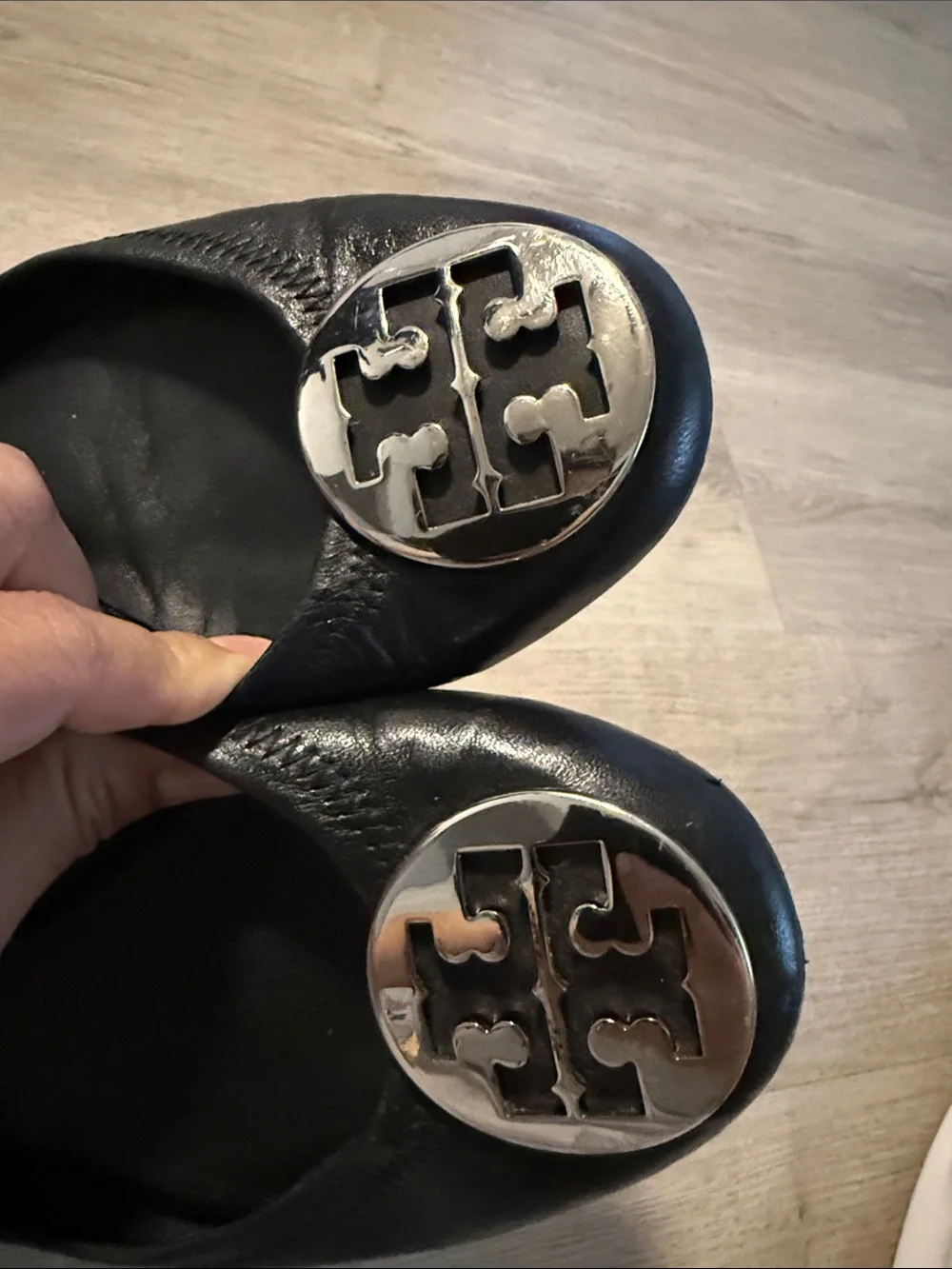 Tory Burch Minnie Leather Travel Ballet Flats